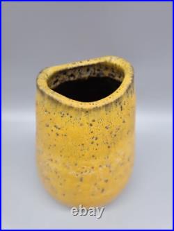 A Studio Pottery Lava Glaze Biomorphic Vase By André Freymond, Switzerland