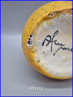 A Studio Pottery Lava Glaze Biomorphic Vase By André Freymond, Switzerland