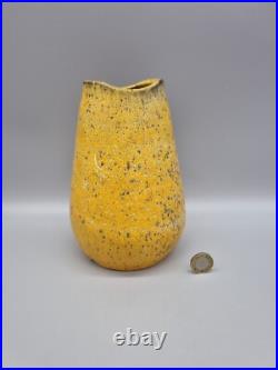 A Studio Pottery Lava Glaze Biomorphic Vase By André Freymond, Switzerland
