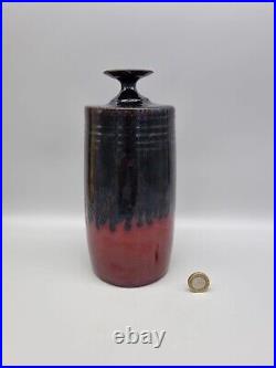 A Unique Studio Pottery Cylinder Vase By Janne Fagerfaldt, Sweden