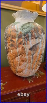 A Very Large Striking Vintage Hand Thrown Studio Art Pottery Vase Decorative