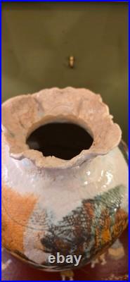 A Very Large Striking Vintage Hand Thrown Studio Art Pottery Vase Decorative