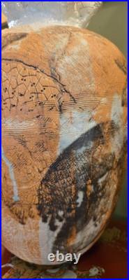 A Very Large Striking Vintage Hand Thrown Studio Art Pottery Vase Decorative