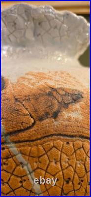 A Very Large Striking Vintage Hand Thrown Studio Art Pottery Vase Decorative A Very Large Striking Vintage Hand Thrown Studio Art Pottery Vase Decorative