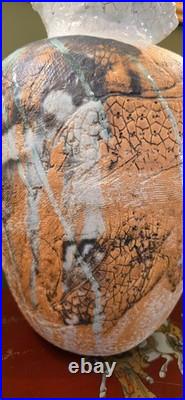 A Very Large Striking Vintage Hand Thrown Studio Art Pottery Vase Decorative