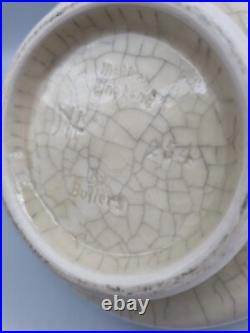 A Vintage Bullers Studio Pottery Handmade Vase 254 Agnete Hoy, Crackle Glaze A Vintage Bullers Studio Pottery Handmade Vase 254 Agnete Hoy, Crackle Glaze