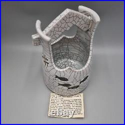 A Will Illsley Studio Pottery Raku Pot, Fish, Torkington Gallery, Stamford