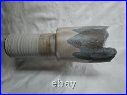 A gorgeous BRUTALIST sculptural studio pottery vase form by Laurence Morris