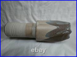 A gorgeous BRUTALIST sculptural studio pottery vase form by Laurence Morris