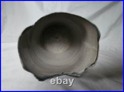 A gorgeous BRUTALIST sculptural studio pottery vase form by Laurence Morris