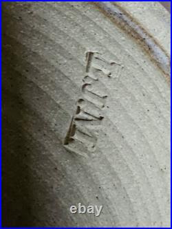 A gorgeous BRUTALIST sculptural studio pottery vase form by Laurence Morris