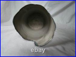 A gorgeous BRUTALIST sculptural studio pottery vase form by Laurence Morris