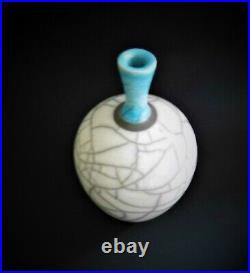 A raku fired vase by Dan Chapple