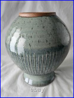 A stunning English studio pottery large vase
