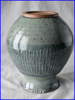 A stunning English studio pottery large vase
