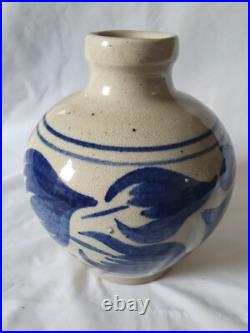 A stunning early Donald Mills English studio pottery vase, circa 1947