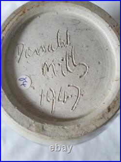 A stunning early Donald Mills English studio pottery vase, circa 1947