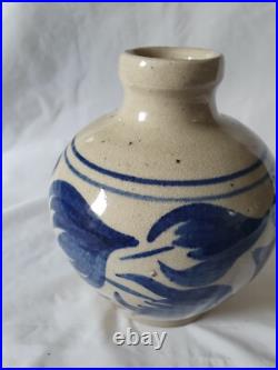 A stunning early Donald Mills English studio pottery vase, circa 1947