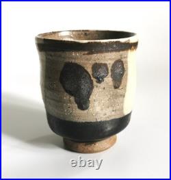 Aki Moriuchi Studio Pottery Yunomi Wood Fired Stoneware Nuka and Tenmoku