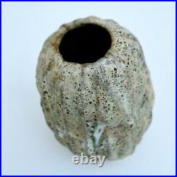Aki Moriuchi. Vase.'Geological' glaze. C. 1980s. Signed. Perfect. With stand