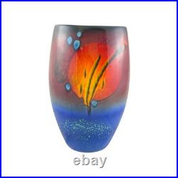 Alan Clarke Studio Pottery Vase Abstract Design Signed 23.5cm Ceramic