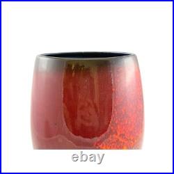 Alan Clarke Studio Pottery Vase Abstract Design Signed 23.5cm Ceramic