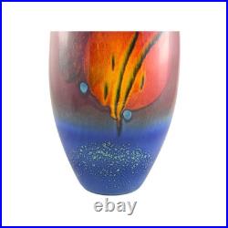 Alan Clarke Studio Pottery Vase Abstract Design Signed 23.5cm Ceramic