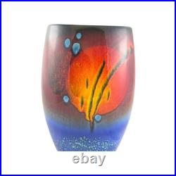 Alan Clarke Studio Pottery Vase Abstract Design Signed 23.5cm Ceramic