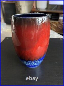 Alan Clarke Studio Pottery Vase in Timeslip Design New