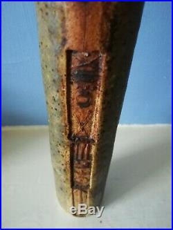 Alan Wallwork British Studio Art Pottery Cylinder Vase