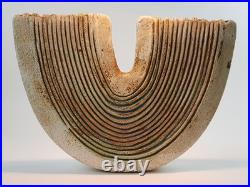 Alan Wallwork Studio Pottery Large Classic Combed Crescent Form 24 x 32cm Mint Alan Wallwork Studio Pottery Large Classic Combed Crescent Form 24 x 32cm Mint