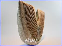 Alan Wallwork Studio Pottery Large Classic Combed Crescent Form 24 x 32cm Mint Alan Wallwork Studio Pottery Large Classic Combed Crescent Form 24 x 32cm Mint