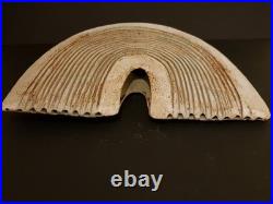 Alan Wallwork Studio Pottery Large Classic Combed Crescent Form 24 x 32cm Mint Alan Wallwork Studio Pottery Large Classic Combed Crescent Form 24 x 32cm Mint