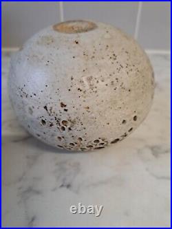 Alan Wallwork Studio Pottery Pebble Vase 11.5cm diam x 9cm high in excellent con