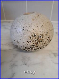 Alan Wallwork Studio Pottery Pebble Vase 11.5cm diam x 9cm high in excellent con