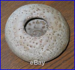 Alan Wallwork studio pottery small early round pot with seed holes NICE