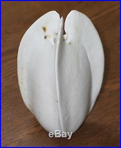 Alan Wallwork studio pottery white porcelain tri-form Seed Pod EXCELLENT