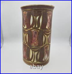 Aldermaston pottery Edgar Campden Juliet Wilson straight sided vase studio