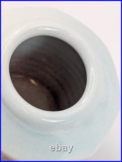 Amanda Brier Vase Faceted Celadon Stoneware Studio Pottery Vase
