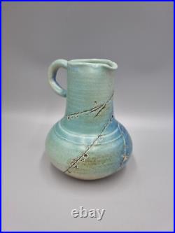 An Interesting Studio Pottery Bottle / Jug Vase, Incised To Base An Interesting Studio Pottery Bottle / Jug Vase, Incised To Base
