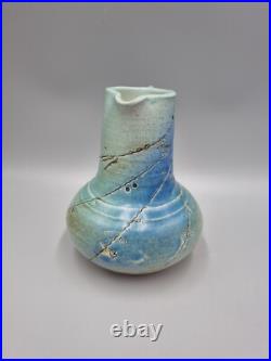 An Interesting Studio Pottery Bottle / Jug Vase, Incised To Base An Interesting Studio Pottery Bottle / Jug Vase, Incised To Base