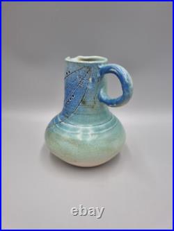 An Interesting Studio Pottery Bottle / Jug Vase, Incised To Base An Interesting Studio Pottery Bottle / Jug Vase, Incised To Base