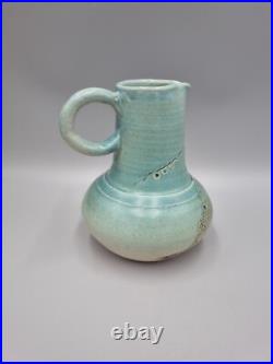An Interesting Studio Pottery Bottle / Jug Vase, Incised To Base An Interesting Studio Pottery Bottle / Jug Vase, Incised To Base