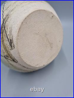 An Interesting Studio Pottery Bottle / Jug Vase, Incised To Base An Interesting Studio Pottery Bottle / Jug Vase, Incised To Base