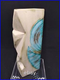 An Unusual Glazed Angled Glazed Carn Pottery Studio Pottery Vase John Beusmans An Unusual Glazed Angled Glazed Carn Pottery Studio Pottery Vase John Beusmans