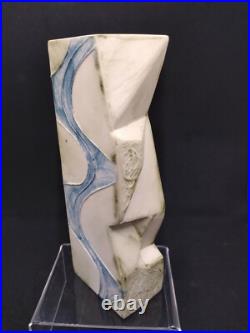 An Unusual Glazed Angled Glazed Carn Pottery Studio Pottery Vase John Beusmans