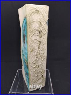 An Unusual Glazed Angled Glazed Carn Pottery Studio Pottery Vase John Beusmans