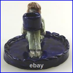 An unique antique Art Deco Studio Pottery novelty Figural Candlestick C. 1926