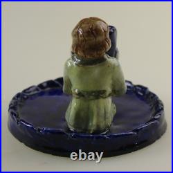 An unique antique Art Deco Studio Pottery novelty Figural Candlestick C. 1926