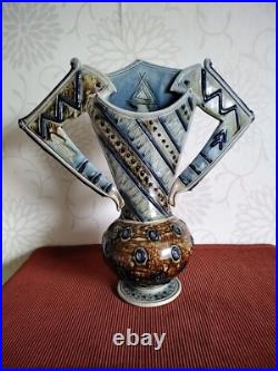 Andrew Osborne Salt Glaze British Studio Art Pottery Vase! 13 High 33 Cms